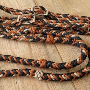 Braided barrel reins